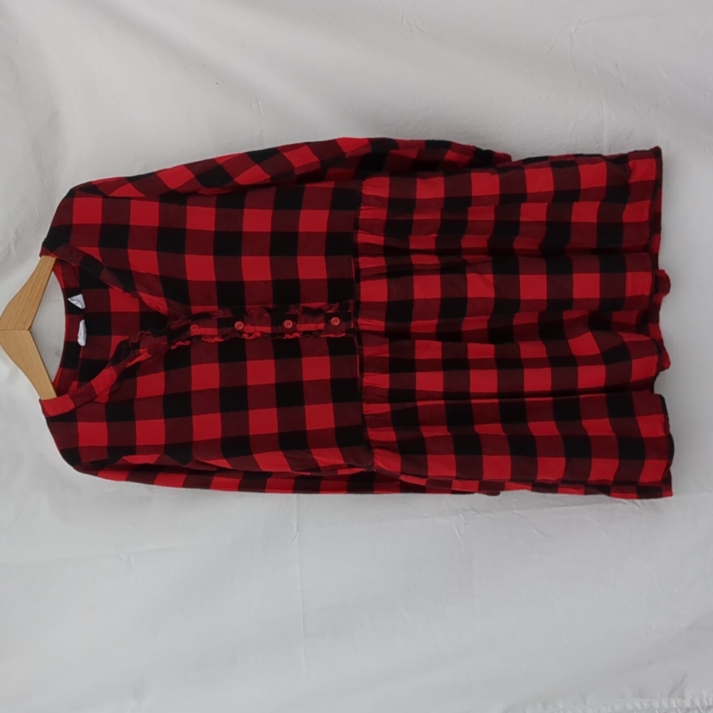 Gap Buffalo Plaid Dress red black medium